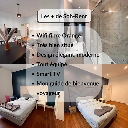 Soh Rent 3 Pieces Gare 3 - Tv - Wifi - Balcon Strasbourg